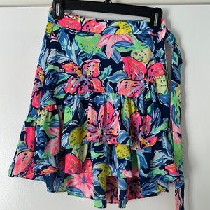 Lily Pulitzer Faux wrap skirt size 2 Worn once